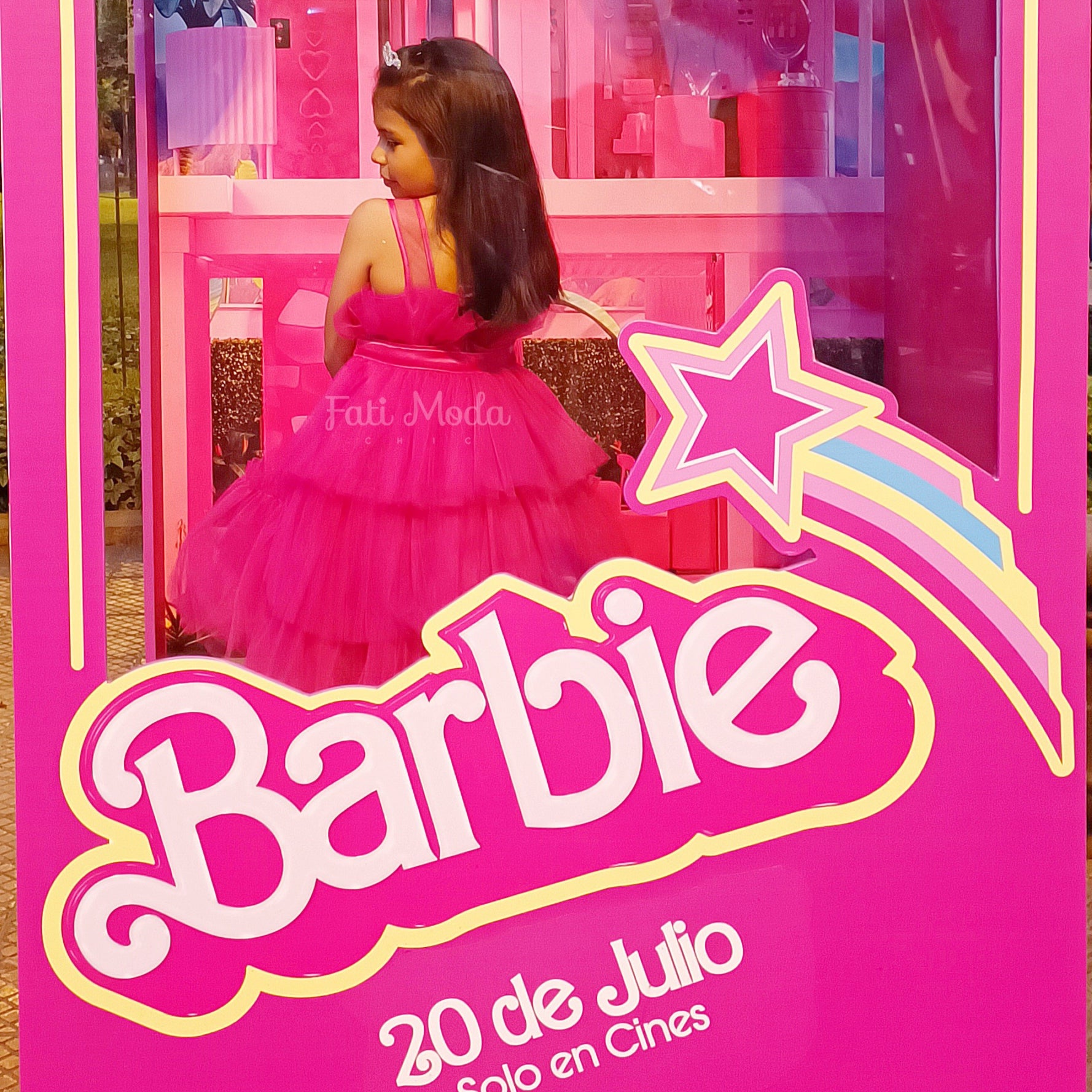 BARBIE Vestido Barbie sin manga para niña